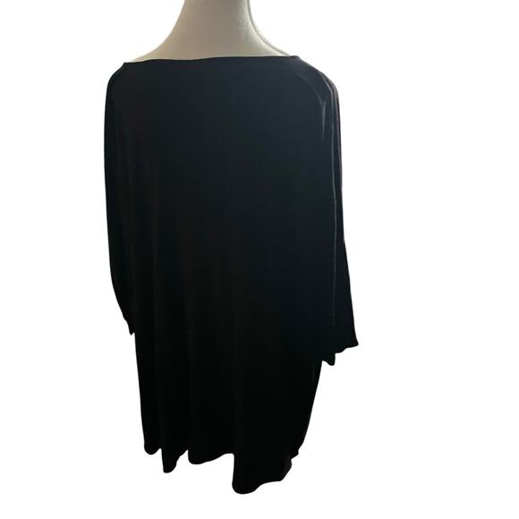 a:glow Women's XL Maternity Black Open Cold Shoulder Pullover Stretch Top Casual - Picture 5 of 6